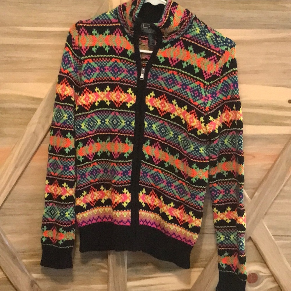 BRIGHT zip up sweater